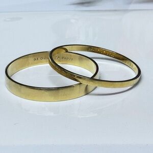 Two Kate Spade Gold Bangles.One thin & the other a bit thicker. Both Awesome